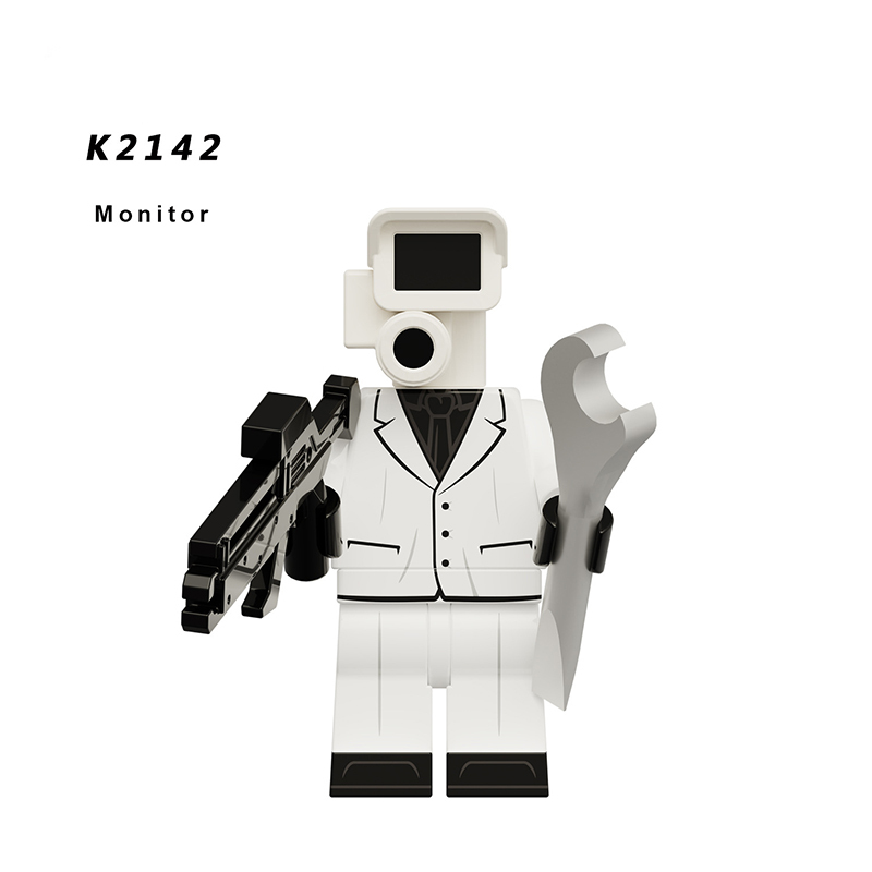 K2141 Web Anime Series Monitor Minifigs Building Blocks Sound Man TV Person Weapon Gun Swords Chainsaw Toys Boys