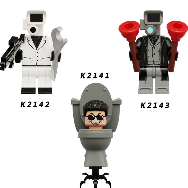 K2141 Web Anime Series Monitor Minifigs Building Blocks Sound Man TV Person Weapon Gun Swords Chainsaw Toys Boys