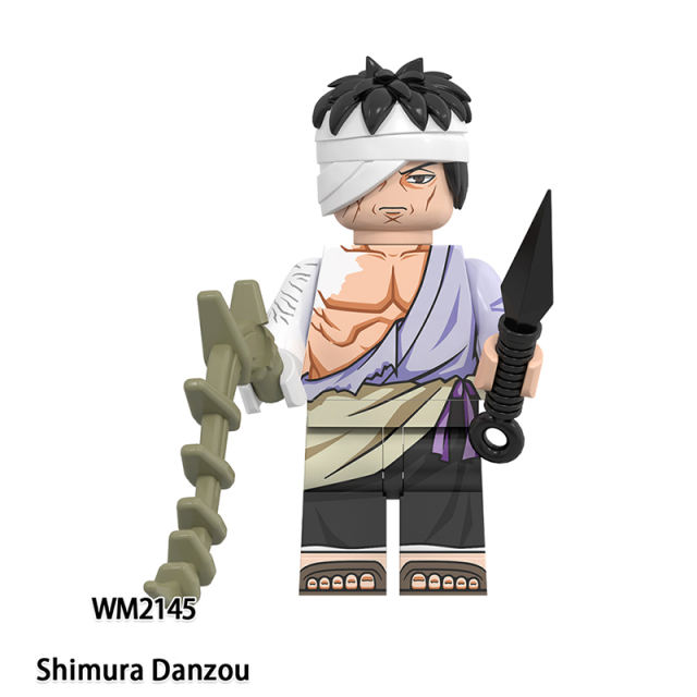 WM6112 Naruto Series Pain Minifigs Building Blocks Mifune Shimura Danzou Pepperfish Hanzo Anime Action Figures Children Toys Gifts