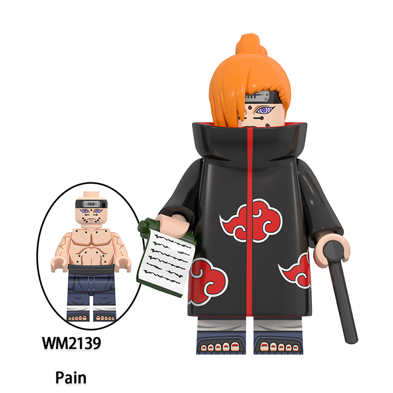 WM6112 Naruto Series Pain Minifigs Building Blocks Mifune Shimura Danzou Pepperfish Hanzo Anime Action Figures Children Toys Gifts
