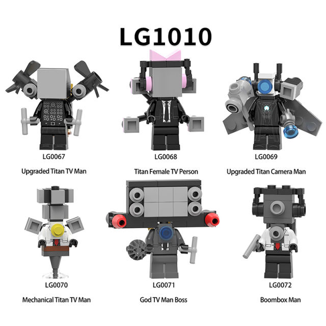 LG1010 Web Anime Series Monitor Minifigs Building Blocks Sound Titan Man TV Person Weapon Gun Swords Chainsaw Toys Boys