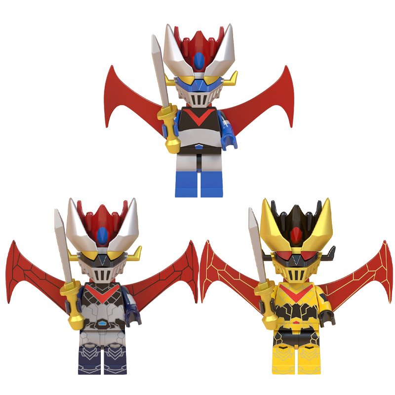 MG0179 MG0180 MG0181 Demon God Robot Series Mazinkaiser Minifigs Building Blocks Japanese Armor Mecha Weapon Toys Children Gifts