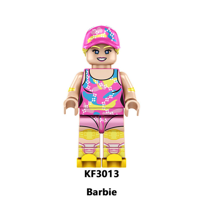 KF6197 Barbie Series Ken Minifigs Building Blocks Pink Action Figures Cartoon Children Gifts Girls Birthday Collection Toys
