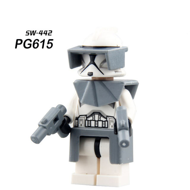 PG8002 Star Wars Series Clone Trooper SW442 Action Figures MOC Model Building Blocks Pistol Weapon Toys Children Birthday Gifts