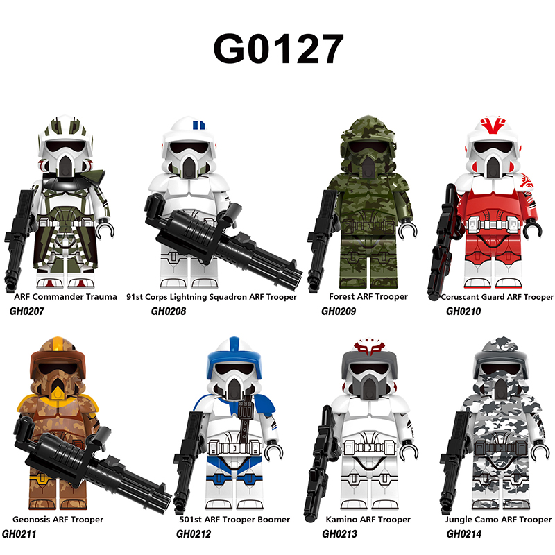 Science Fiction Movie Commander 501st ARF Bricks Accessories Kids