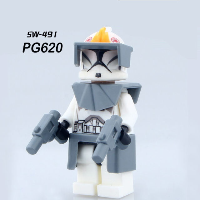 PG8002 Star Wars Series Clone Trooper SW442 Action Figures MOC Model Building Blocks Pistol Weapon Toys Children Birthday Gifts