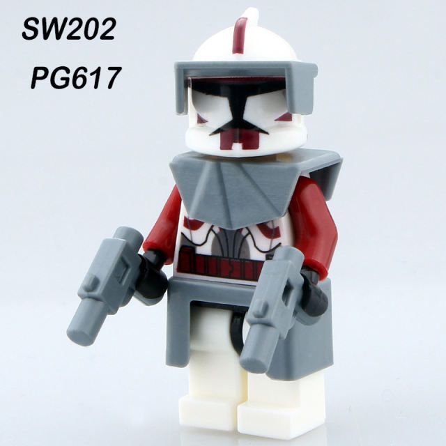 PG8002 Star Wars Series Clone Trooper SW442 Action Figures MOC Model Building Blocks Pistol Weapon Toys Children Birthday Gifts