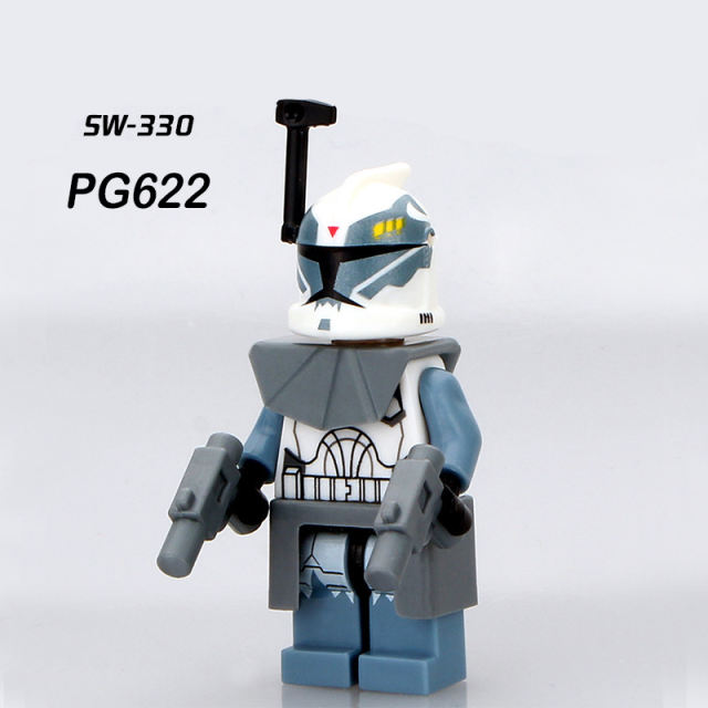 PG8002 Star Wars Series Clone Trooper SW442 Action Figures MOC Model Building Blocks Pistol Weapon Toys Children Birthday Gifts