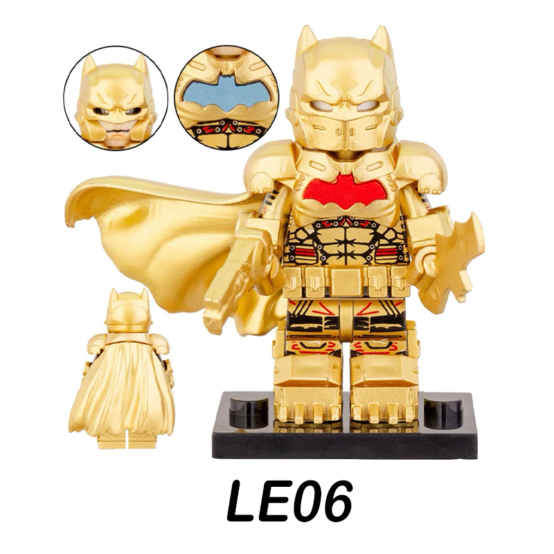 LE04-LE06 American DC Movie Superhero Hellbat Minifigs Building Blocks Justice League Batman Weapon Wing Accessories Toys Boys Gift