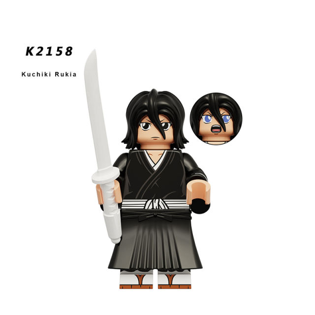 KDL820 Bleach Anime Sousuke Minifigs Building Blocks Renji Abarai Cartoon Action Weapons Boomerang Bricks Children Toys Gifts