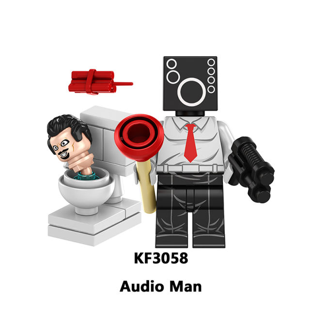 KF6023 Web Anime Series Audio Man Minifigs Building Blocks Monitor Signal Person Weapon Gun Swords Chainsaw Toys Children Gifts