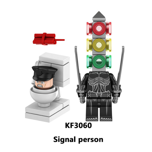 KF6023 Web Anime Series Audio Man Minifigs Building Blocks Monitor Signal Person Weapon Gun Swords Chainsaw Toys Children Gifts