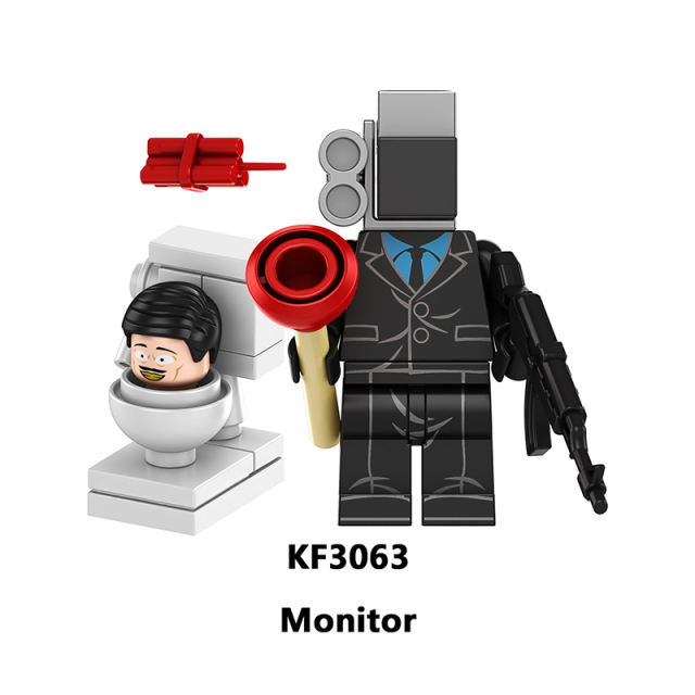 KF6023 Web Anime Series Audio Man Minifigs Building Blocks Monitor Signal Person Weapon Gun Swords Chainsaw Toys Children Gifts
