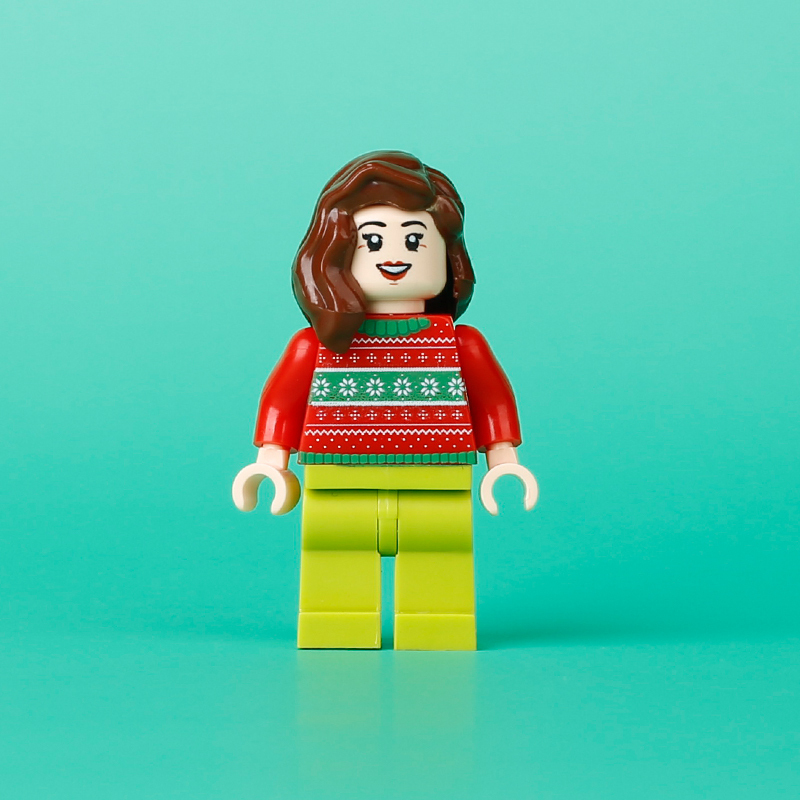 City Figures Christmas Sweater Action Figures Tree House Building Blocks Family Minifigs Gifts Bricks Children Toy Gifts