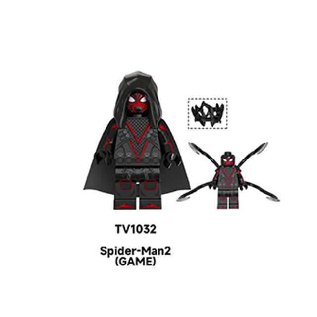 TV6204 Marvel Series Spiderman Action Figures Suer Hero Deadpool Minifigs Building Blocks Model Collection Toys Children Gifts