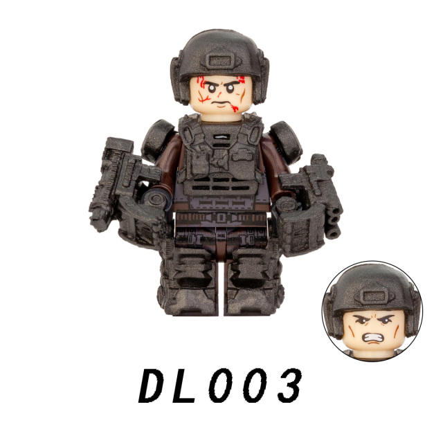 DL003 Movie Edge of Tomorrow Minifigs Building Blocks Alien Action Figures Weapon Collection Toys Boy Children Gift