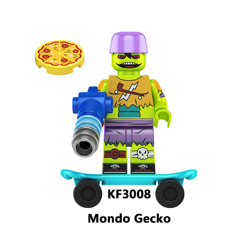 KF9196 American Anime Teenage Mutant Ninja Turtles Minifigs Building Blocks Weapon Sword Nunchaku Skateboard Toy Children Gifts