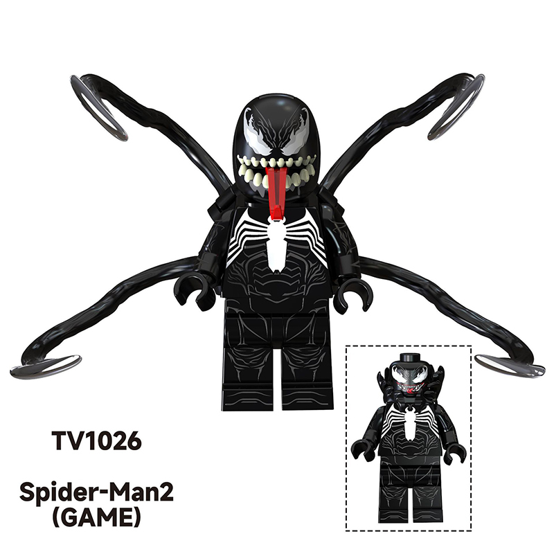 TV6204 Marvel Series Spiderman Action Figures Suer Hero Deadpool Minifigs Building Blocks Model Collection Toys Children Gifts