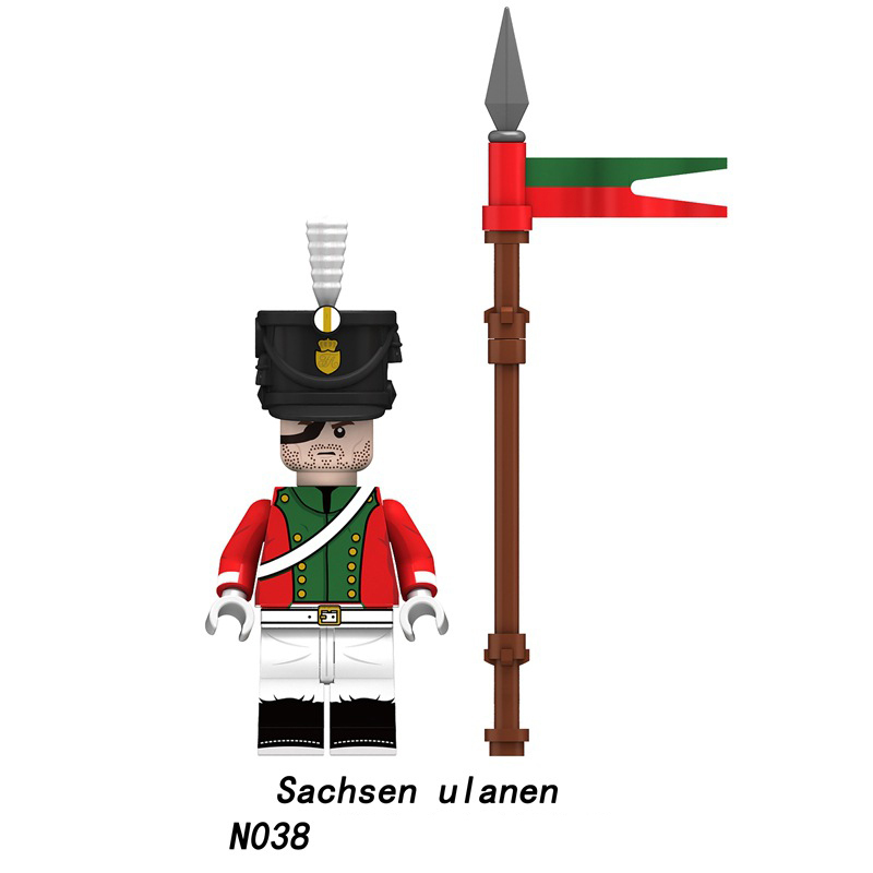 N037-040 Napoleonic Wars Soldiers Building Blocks French Artillery Russian Cannon Army Weapons Spear Gun Sword Bricks Toy Boy Gift