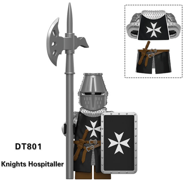 DT8901 Medieval Soldiers Military Minifigs Building Blocks ancient Rome War Shield Action Figures Mini Building Toy Children Gifts