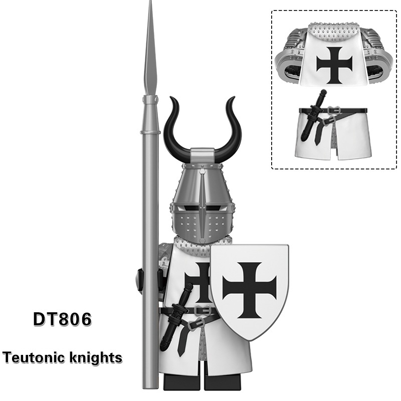 DT8901 Medieval Soldiers Military Minifigs Building Blocks ancient Rome War Shield Action Figures Mini Building Toy Children Gifts