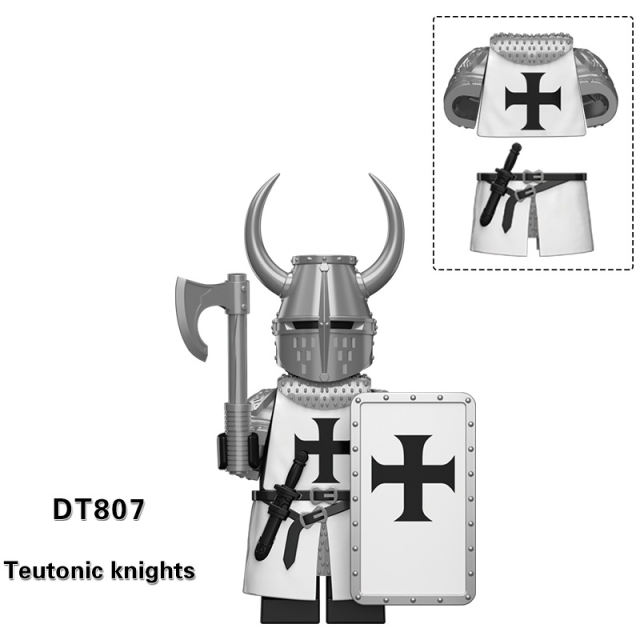 DT8901 Medieval Soldiers Military Minifigs Building Blocks ancient Rome War Shield Action Figures Mini Building Toy Children Gifts