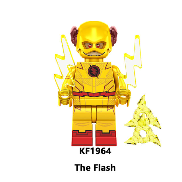 KF6191 American DC Comics Superheroes Series The Flash Minifigs Builiding Blocks Marvel Wally West Weapon Gun Toy Children Gifts