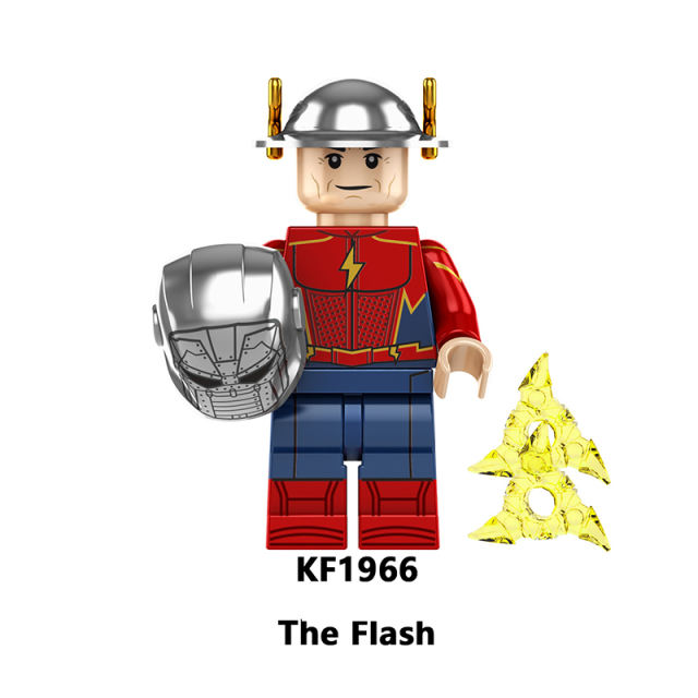 KF6191 American DC Comics Superheroes Series The Flash Minifigs Builiding Blocks Marvel Wally West Weapon Gun Toy Children Gifts