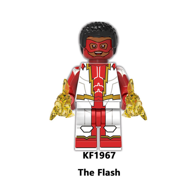 KF6191 American DC Comics Superheroes Series The Flash Minifigs Builiding Blocks Marvel Wally West Weapon Gun Toy Children Gifts