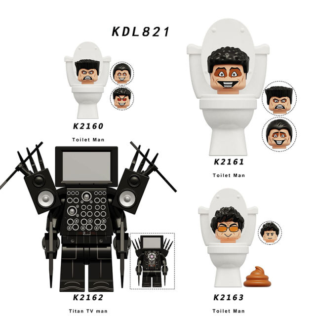 KDL821 Web Anime Series Monitor Minifigs Building Blocks Titan TV Man Person Weapon Gun Swords Chainsaw Children Gifts Toys Boys