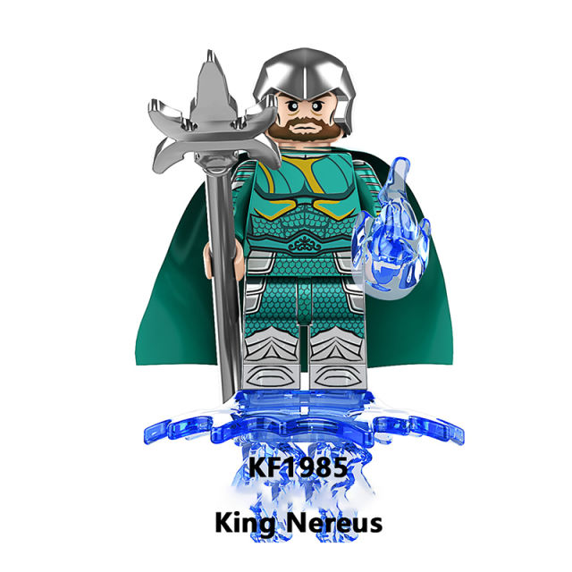 KF6194 American DC Comics Superheroes Series Mera King Nereus Builiding Blocks Marvel Black Manta Curry Model Children Gifts Toys