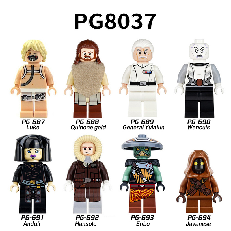 PG8037 Star Wars Hansolo Luke Wencuis Star Wars Luke Enbo Javanese Building Blocks Movie Compatible Children Birthday Gifts Toys
