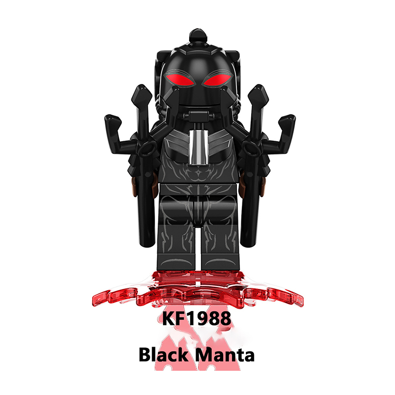 KF6194 American DC Comics Superheroes Series Mera King Nereus Builiding Blocks Marvel Black Manta Curry Model Children Gifts Toys