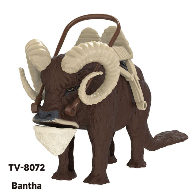 TV8072 Star Wars Series Bantha Minifigs Building Blocks Animal Horns Weapon Helmet Gun Mount Monster Dinosaur Turtle Toys Boys