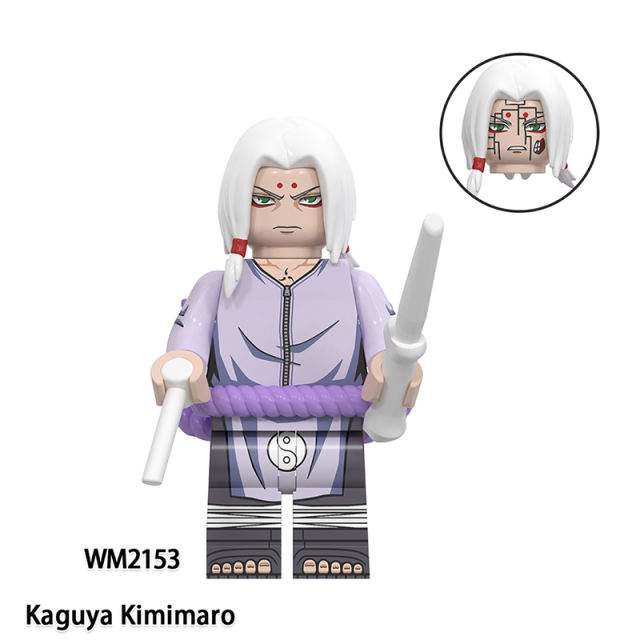 WM6113 Naruto Series Mitsuki Kaguya Kimimaro Minifigs Building Blocks Uchiha Itachi Anime Action Figures Children Toys Gifts