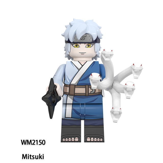 WM6113 Naruto Series Mitsuki Kaguya Kimimaro Minifigs Building Blocks Uchiha Itachi Anime Action Figures Children Toys Gifts