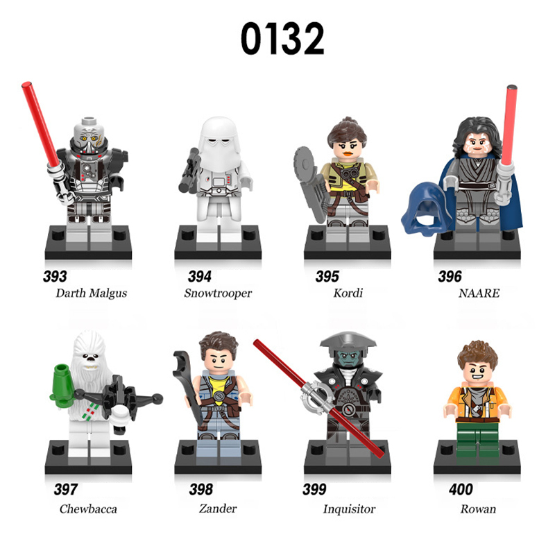 X0132 Star Wars Leia Clone Storm Troopers Action Figures Building Blocks Obi Wan Pilot Minifigs Lightsaber Children Toys Boys Gifts