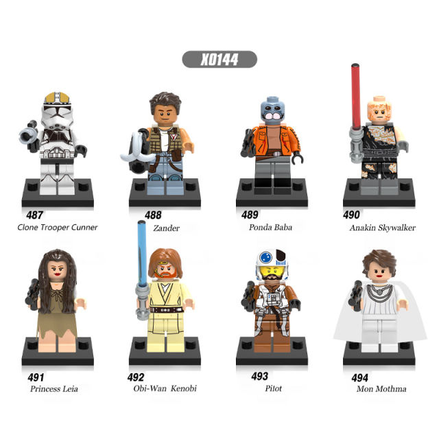 X0144 Star Wars Leia Clone Storm Troopers Action Figures Building Blocks Obi Wan Pilot Minifigs Lightsaber Children Toys Boys Gifts