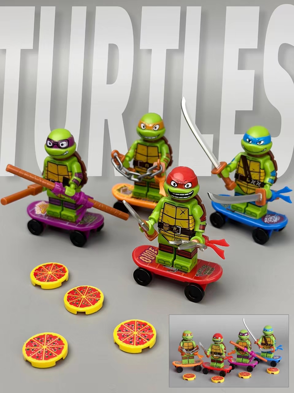 American Anime Teenage Mutant Ninja Turtles Minifigs Bricks Compatible