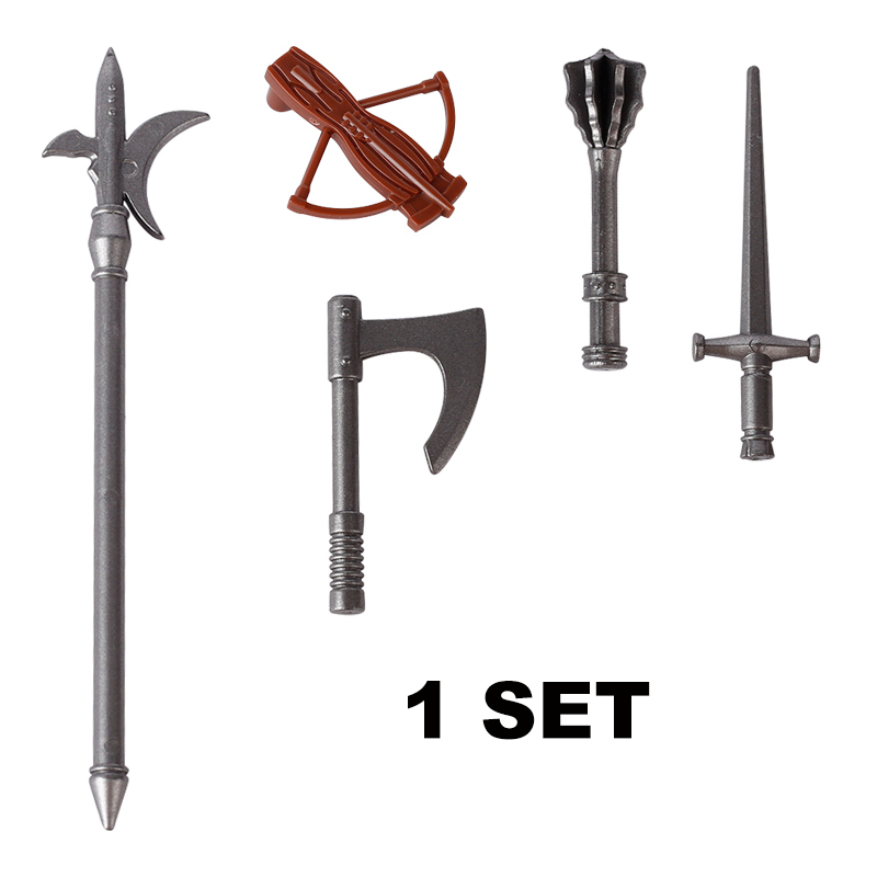 Medieval Kinights Military Weapons Building Blocks The Lord of the Rings Helmets Armor Spear Sword Bow Axe Accessories Gifts Toys