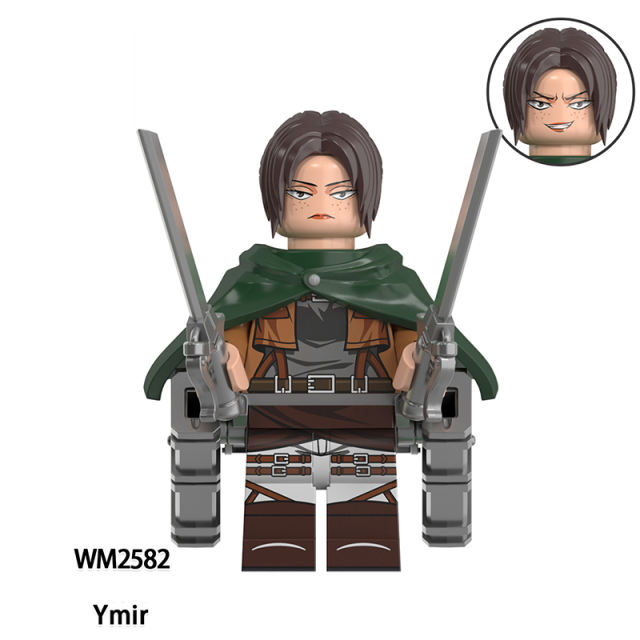 WM6165 Japanese Anime Series Hange Zoe Minifig Building Blocks Reiner Braun Action Figures Collection Toys Children Gifts