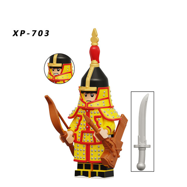 KT1095 Medieval Series Qing dynasty Soliders Minifigs Building Blocks Weapon Army Knight Jaime Lannister Meryn Trant Toys Gifts