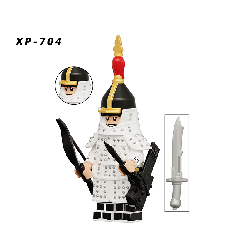 KT1095 Medieval Series Qing dynasty Soliders Minifigs Building Blocks Weapon Army Knight Jaime Lannister Meryn Trant Toys Gifts