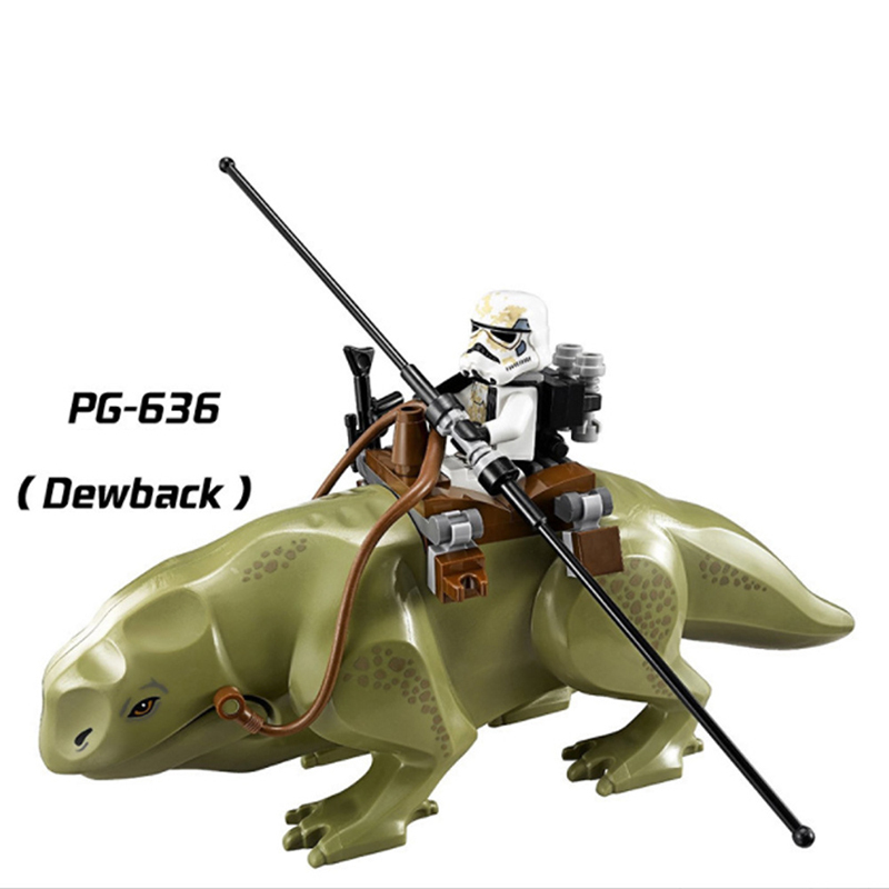 PG629 PG670 Star Wars Jabba Minifigs Building Blocks Dewback Helmet Mount Monster Dinosaur Turtle Dongdong Beast Gifts Toys PG636