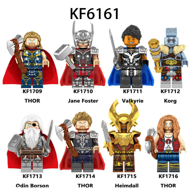 KF6161 Marvel Super Hero  Thor Movie Building Blocks Odin Action Figures Korg Minifigs Educational  Model Toys Children Gifts