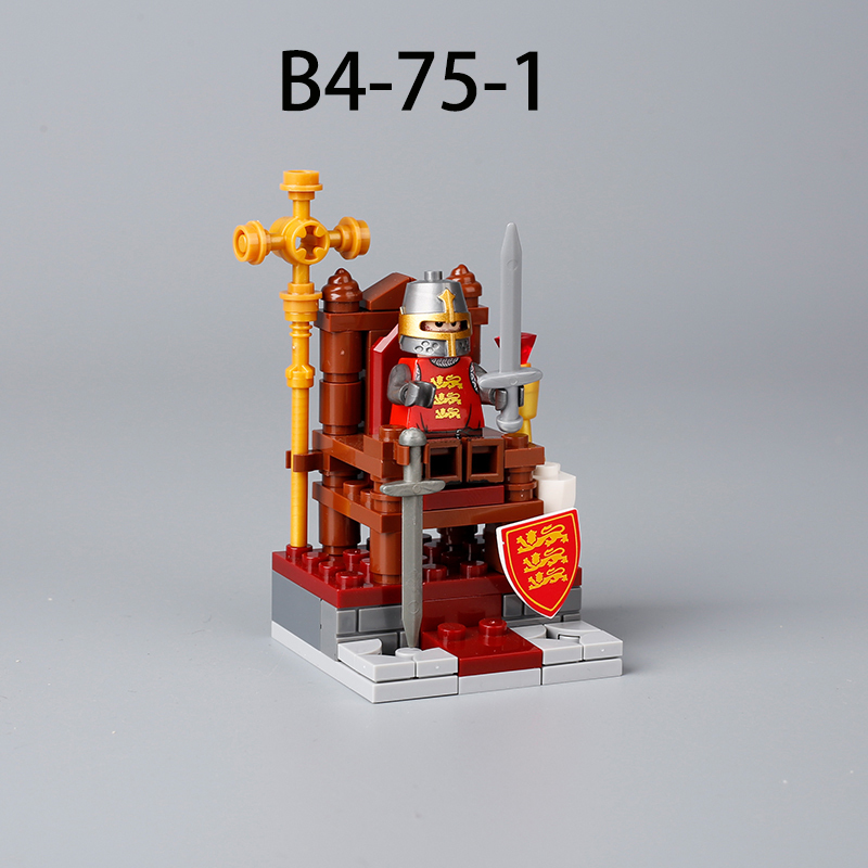 MOC Medieval Jerusalem Knights Action Figures Building Blocks Forest Lion Throne Minifigs Carriage Soldier Brick Toy Children Gift