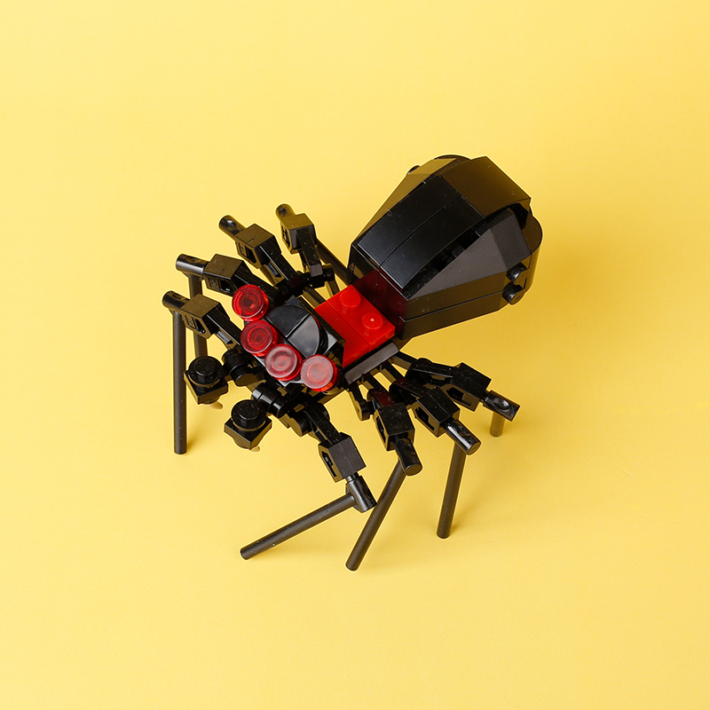 MOC City Animal Series Black Spider Castle Fire Dragon Building Blocks Kit Animals Insect Monster Bricks Assemble Toys Boys Gift