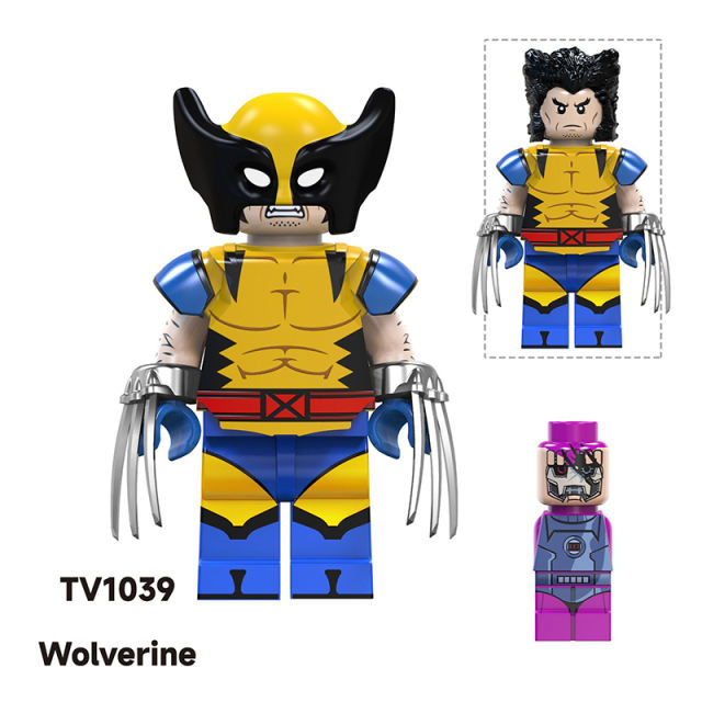 TV6205 Marvel DC Super Hero Deadpool Action Figures Wolverine Riot Minifigs Building Blocks Model Collection Toys Children Gifts