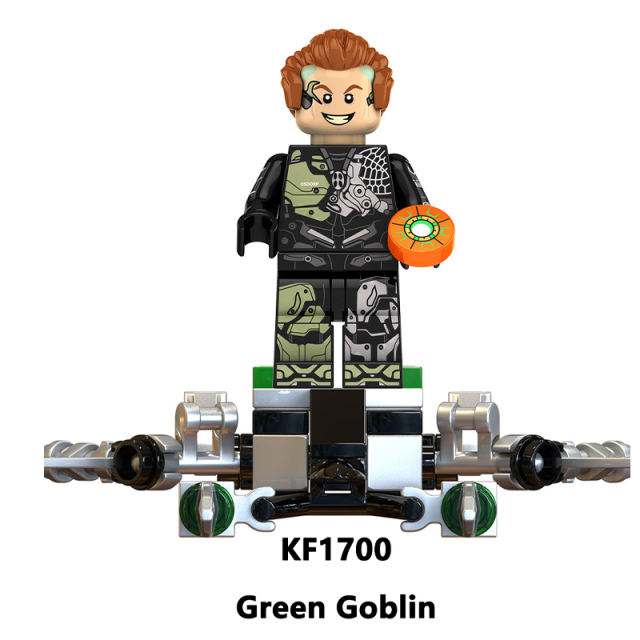 KF6159 Marvel DC Comics Superheroes Series Spiderman Builiding Blocks Black GreenGoblin Model Collection Children Gifts Toys