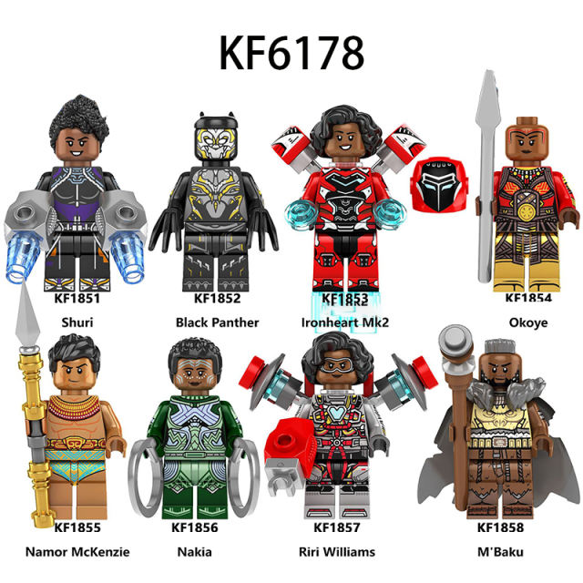 KF6178 DC Superheroes Shuri Nakia Minifig Action Figures Riri Walliams Building Blocks Bricks Okoye Model Toys Boys Gifts Children
